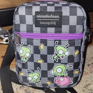 Loungefly Nickelodeon Invader Zim Crossbody- Black and Purple
